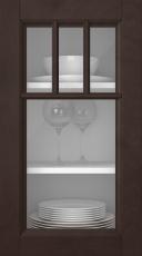 Kasepuidust uks, Woody, PP25KA, Tumepruun (clear klaas)