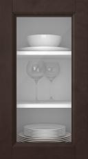 Kasepuidust uks, Woody, PP25LA, Tumepruun (clear klaas)