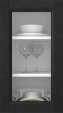 Kasepuidust uks, Woody, PP25LA, Must (clear klaas)