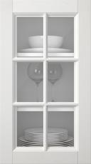 Kasepuidust uks, Woody, PP25RU, Lasuurvalge (clear klaas)