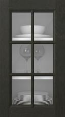 Kasepuidust uks, Woody, PP25RU, Tume šokolaad (clear klaas)