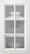 Kasepuidust uks, Woody, PP25RU, Valge (clear klaas)