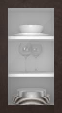 Kasepuidust uks, Frame, PP60LA, Kastan (clear klaas)