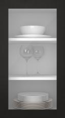 Kasepuidust uks, Frame, PP60LA, Must (clear klaas)