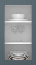 Kasepuidust uks, Frame, PP60LA, Teal (clear klaas)