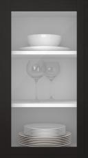 Kasepuidust uks, Format, TP68LA, Must (clear klaas)