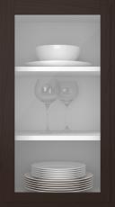 Kasepuidust uks, Format, TP68LA, Tumepruun (clear klaas)