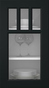 Värvitud uks, Pigment, PM40KA, Must (clear klaas)