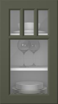 Värvitud uks, Pigment, PM40KA, Moss (clear klaas)