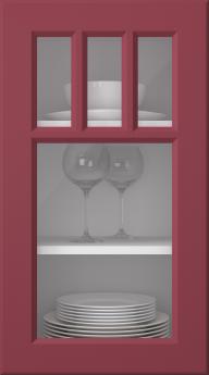 Värvitud uks, Pigment, PM40KA, Cranberry (clear klaas)