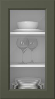 Värvitud uks, Pigment, PM40LA, Moss (clear klaas)