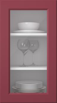 Värvitud uks, Pigment, PM40LA, Cranberry (clear klaas)