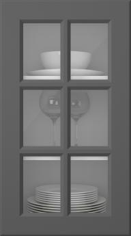 Värvitud uks, Pigment, PM40RU, Graphite Grey (clear klaas)