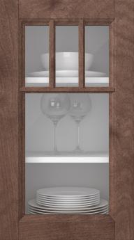 Kasepuidust uks, Woody, PP25KA, Pekaanipähklid (clear klaas)