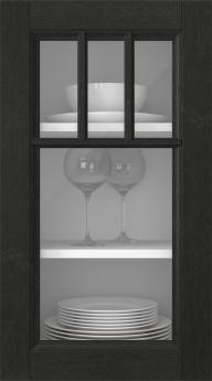 Kasepuidust uks, Woody, PP25KA, Must (clear klaas)