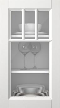 Kasepuidust uks, Woody, PP25KA, Valge (clear klaas)