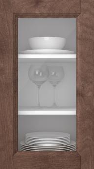 Kasepuidust uks, Woody, PP25LA, Pekaanipähklid (clear klaas)