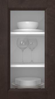 Kasepuidust uks, Woody, PP25LA, Kastan (clear klaas)