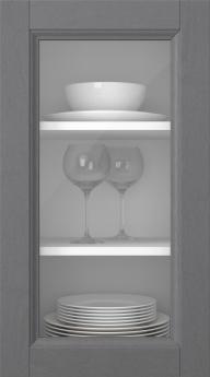 Kasepuidust uks, Woody, PP25LA, Hall (clear klaas)