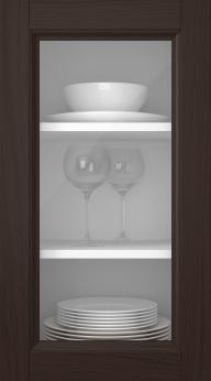 Tammepuidust uks, Natural, PP54LA, Tumepruun (clear klaas)