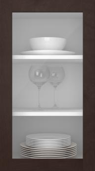 Kasepuidust uks, Frame, PP60LA, Tumepruun (clear klaas)