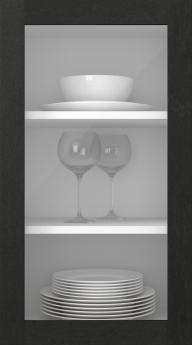 Kasepuidust uks, Frame, PP60LA, Must (clear klaas)