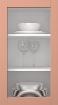 Kasepuidust uks, Frame, PP60LA, Peach (clear klaas)
