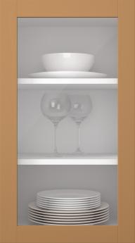 Kasepuidust uks, Frame, PP60LA, Tan (clear klaas)