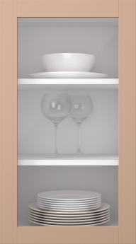 Kasepuidust uks, Frame, PP60LA, Almond (clear klaas)