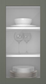 Kasepuidust uks, Frame, PP60LA, Asparagus (clear klaas)