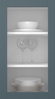 Kasepuidust uks, Frame, PP60LA, Teal (clear klaas)