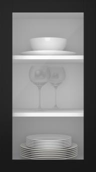 Kasepuidust uks, Frame, PP60LA, Midnight (clear klaas)