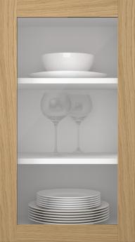 Tammepuidust uks, Frame, PP60LA, Lakitud (clear klaas)