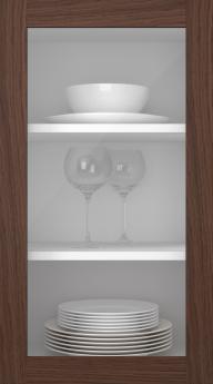 Tammepuidust uks, Frame, PP60LA, Pekaanipähklid (clear klaas)