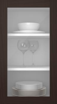 Tammepuidust uks, Frame, PP60LA, Tumepruun (clear klaas)