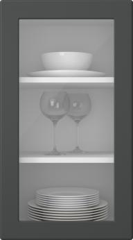 Värvitud uks, Round, SM60LA, Anthracite (clear klaas)