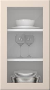 Värvitud uks, Round, SM60LA, Vanilla Cream (clear klaas)