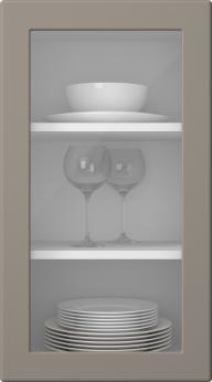 Värvitud uks, Round, SM60LA, Stone Grey (clear klaas)