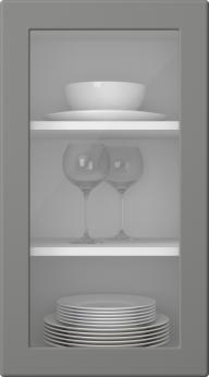 Värvitud uks, Round, SM60LA, Dust Grey (clear klaas)