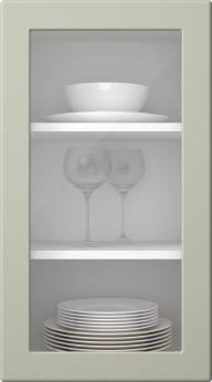 Värvitud uks, Round, SM60LA, Sage (clear klaas)