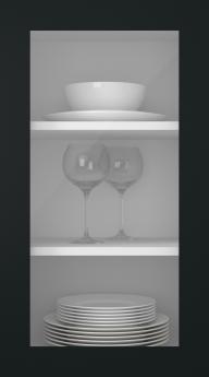 Värvitud uks, Preesens, TM10LA, Must (clear klaas)