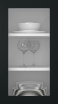 Värvitud uks, Step, TM65LA, Must (clear klaas)