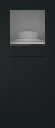 Värvitud uks, Simple, TMU13KPOLA, Must (clear klaas)