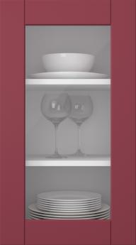 Värvitud uks, Simple, TMU13LA, Cranberry (clear klaas)