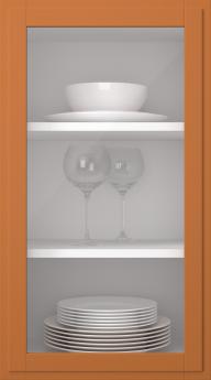 Kasepuidust uks, Format, TP68LA, Terracotta (clear klaas)