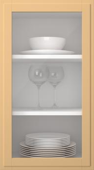 Kasepuidust uks, Format, TP68LA, Mustard (clear klaas)