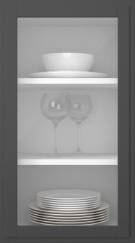 Kasepuidust uks, Format, TP68LA, Graphite Grey (clear klaas)
