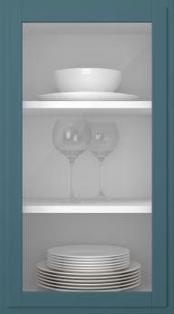 Kasepuidust uks, Format, TP68LA, Petrol (clear klaas)