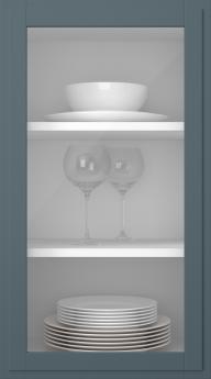 Kasepuidust uks, Format, TP68LA, Teal (clear klaas)