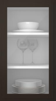 Tammepuidust uks, Format, TP68LA, Tume šokolaad (clear klaas)